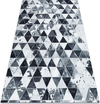 RugsX Rugsx - Alfombra Patchwork 21722 Gris - Piel De Vacuno, Triangulos Grey 120x170 Cm
