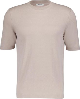 Boglioli Beige Katoen-Zijde Blend T-Shirt - Heren - T-shirts - Beige - XL - Katoen - Tops