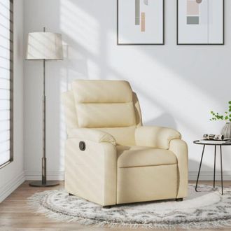 vidaXL Vidaxl - Sill&oacute;n Reclinable De Tela Crema