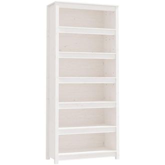 vidaXL Vidaxl - Estanter&iacute;a Madera Maciza De Pino Blanca 80x35x183 Cm