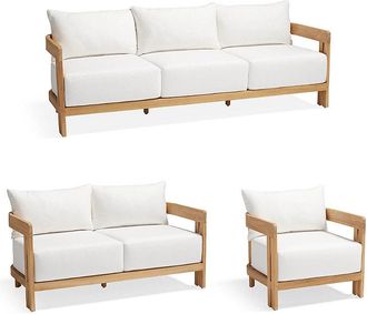 Frontgate Porticello Seating Replacement Cushions - Lounge Chair, Standard, Vista Boucle Alabaster - Frontgate