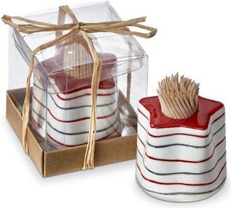 Tag Red White Blue Star Stoneware Toothpick Holder Set in Multicolored at Nordstrom