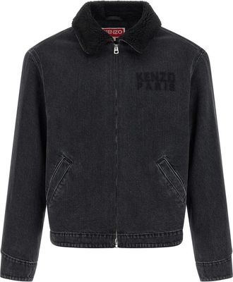 Kenzo Heren, Jassen, Zwart, Maat: XL Denim