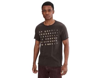 John Varvatos Stars Graphic T-shirt Kg7337s26 Mens T Shirt Charcoal : 2XL, Cotton