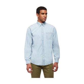 Brooks Brothers Polo Button Down Collar Shirt - Heren - Casual Overhemden - Blauw - M - Katoen - Overhemden