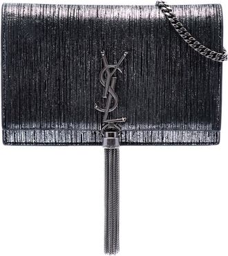 Saint Laurent Pre-owned Saint Laurent Metallic Suede Monogram Kate Tassel Wallet on Chain Ladies TKNCRO6KP43VFTEC