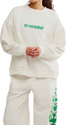 Free People Womens All Star Embroidered Pullover In White
