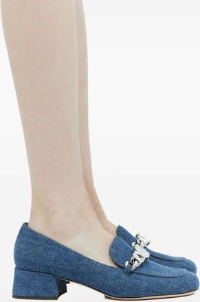 Miu Miu Pumps con cristalli - Blu