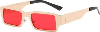 Generic Mens Outdoor Vacation Sunglasses Vacation Sports Women Sun Glasses(Red)