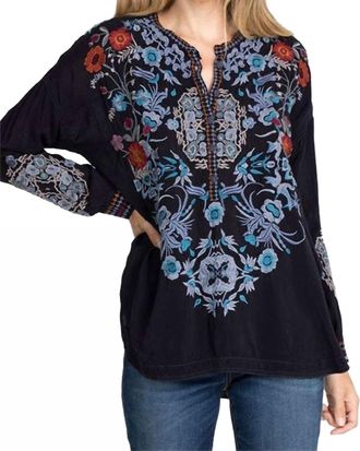 Johnny Was Johrdan Blouse In Sanded Black