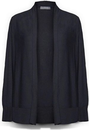 Elena Miro Open vest van viscosemix - Dames - Vesten - Blauw - 2XL - Polyester - Truien & Vesten