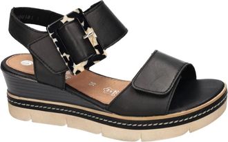 Remonte Schoenen, Dames, Zwart, 38 EU, Leer, D2L53-00 Wedge Sandal