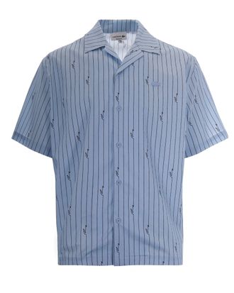 Lacoste Boxy Fit Chambray Buffalo Shirt with Crocodile Motif