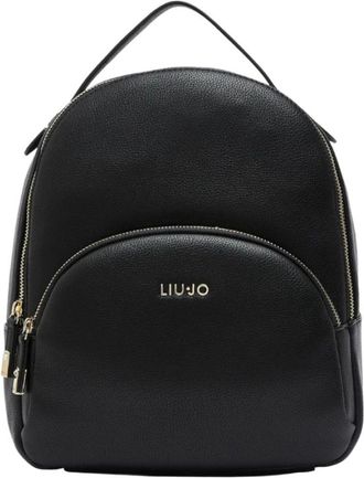 Liu Jo Tassen, Dames, Zwart, ONE Size, Rugzak met logo