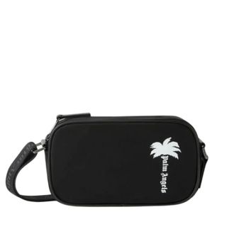 Palm Angels Cross Body Bags, male, Black, Size: ONE SIZE Tree Logo Crossbody Bag