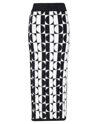 8 by YOOX FAUX FUR JACQUARD KNIT MIDI SKIRT