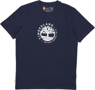 Timberland Graphic Tee Dark Sapphire T-Shirt - Heren - T-shirts - Blauw - S - Katoen - Tops