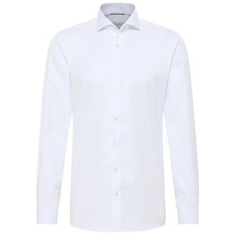 Eterna Heren, Overhemden, Wit, Maat: S Katoen