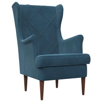 vidaXL Sill&oacute;n Azul Terciopelo Vidaxl