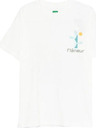 Flaneur Festival Map T-Shirt - Heren - T-shirts - Wit - M - Katoen - Tops
