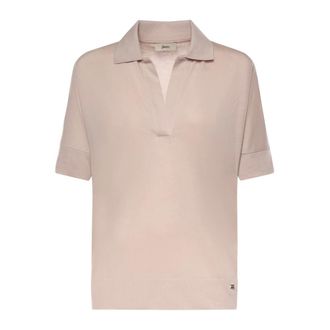 Herno Polo Shirts, female, Pink, Size: S Short-sleeve Polo Shirt