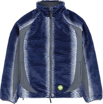Pleasures zip-up fuzzy jacket - Blue