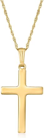 Ross-Simons 14kt Yellow Gold Cross Pendant Necklace
