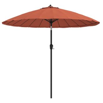 vidaXL Sombrilla De Jard&iacute;n Con Palo De Aluminio Terracota 270 Cm Vidaxl