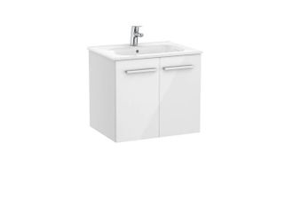 Roca Conjunto Victoria Base+lavabo 600 Blanco Con Puertas Y Lavabo