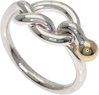 Tiffany & Co. Silver Yellow Gold Yellow Gold (18K) Silver Band Ring (Pre-Owned)