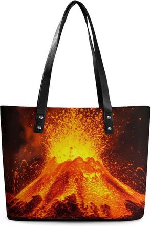 Generic Super Volcano Tote Bags for Women Cute Shoulder Purses Handbags