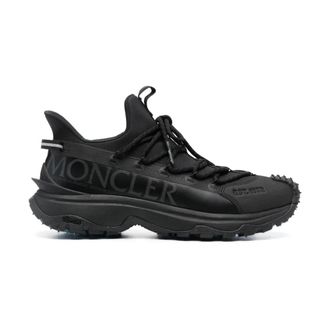 Moncler Black Trainers with Polyamide Upper - female - Moncler - Sneakers - Black - 6 UK - Shoes