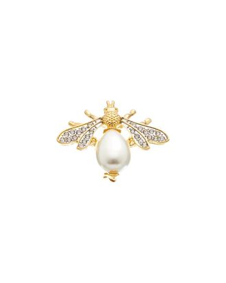 Kenneth Jay Lane Plated 18Mm Pearl Pin Brooch