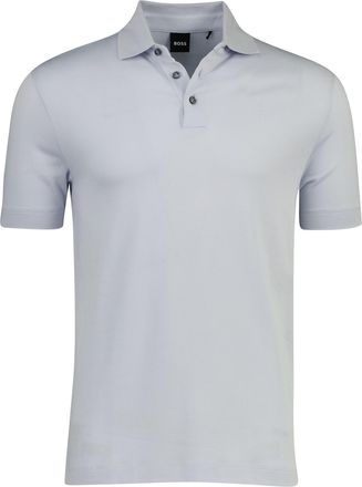 HUGO BOSS Lichtblauw poloshirt Boss Black H-pack korte mouw pique 3-knoops