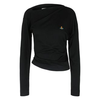 Vivienne Westwood LS Hebo Top - Dames - Longsleeves - Zwart - S - Katoen - Tops