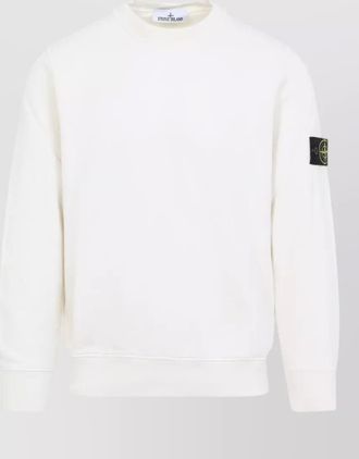 Stone Island cotton fleece sweater long sleeves crewneck