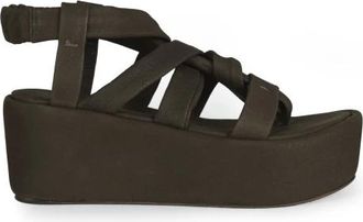 Cortana Platform Sandal - Dames - Sleehakken - Bruin - 41 EU - Leer - Schoenen