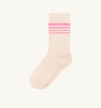 Autry JACQUARD STRIPED SOCKS WITH LOGO UNISEX