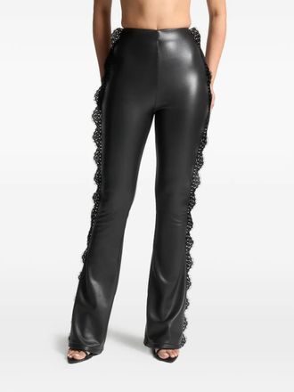 Mani&egrave;re De Voir lace trim trousers - Black