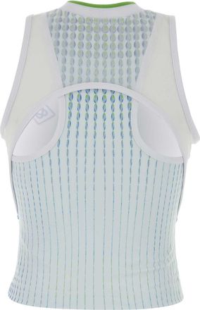 Casablanca Womens Printed Tank Top White Polyester Elastane Tops