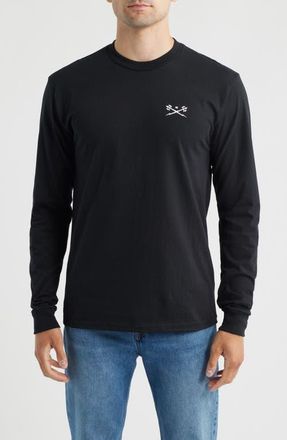 Dark Seas Go-To Embroidered Long Sleeve T-Shirt in Black at Nordstrom, Size Xx-Large