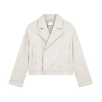 Loulou Studio Leather Jackets, female, Gray, Size: S Kaipan Jacket