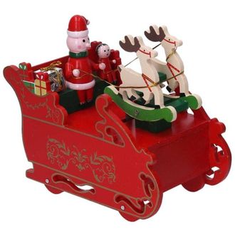 Vacchetti Vacchetti - Caja De M&uacute;sica De Madera Trineo Rojo Cm18x9h16