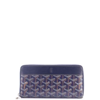 Goyard Matignon Zip Wallet Coated Canvas with Leather