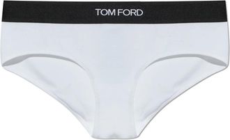 Tom Ford Cijfers met logo - Dames - Onderbroek - Wit - S - Ondergoed