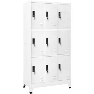 vidaXL Taquilla De Acero Blanco 90x45x180 Cm Vidaxl