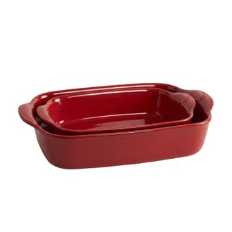 Emile Henry Rectangular Baking Dish, Set of 2, 1.25 qt, 2.4 qt