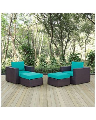 ModWay Outdoor Convene 4Pc Outdoor Patio Sectional Set