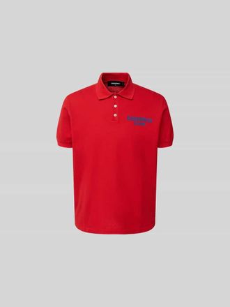 Dsquared2 Regular Fit Poloshirt aus Baumwolle in Rot, Gr&ouml;&szlig;e XL
