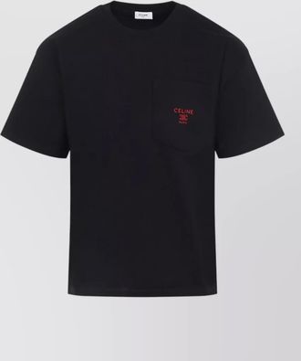 Celine crew neck t shirt short sleeves pocket